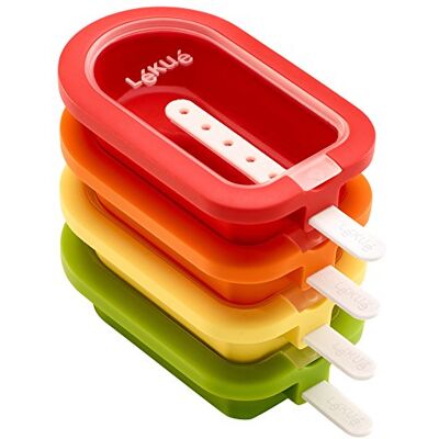 Lékué Pack Moule à Glace Empilable Mini 10,5 cm, 4 Pièces, Multicolore, Lékué Pack Moule à Glace Empilable Mini 10,5 cm, 4 Pièces, Multicolore,