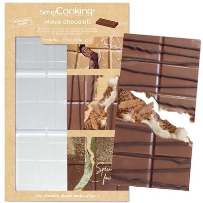 ScrapCooking Moule 3 Tablettes de Chocolat Fourées Moule Rigide Pâtisserie 6754 ScrapCooking Moule 3 Tablettes de Chocolat Fourées Moule Rigide Pâtisserie 6754