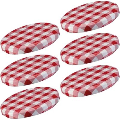 Westmark 6 couvercles à vis pour bocaux - Rouge-Blanc - Couvercles pour bocaux Westmark 6 couvercles à vis pour bocaux - Rouge-Blanc - Couvercles pour bocaux