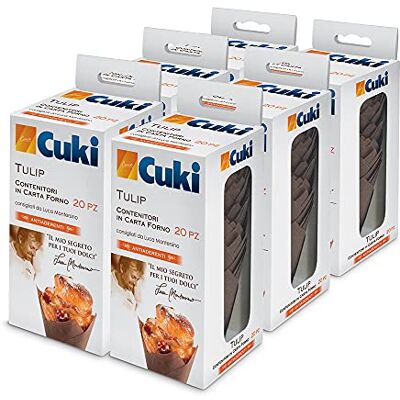 Cuki Tulip Lot de 6 boîtes de 20 boîtes en papier pour four anti-adhésif, Ø 7,7 x H8 cm Cuki Tulip Lot de 6 boîtes de 20 boîtes en papier pour four anti-adhésif, Ø 7,7 x H8 cm