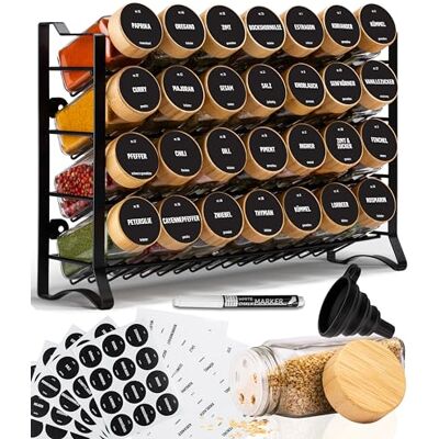 Deco haus ® Etagere a Epices avec Pot a Epices Lot de 28 Boite a Epices avec Étiquettes d'épices Rangement Epices Cuisine Porte Epices Cuisine Etagere epices cuisine range epices cuisine Deco haus ® Etagere a Epices avec Pot a Epices Lot de 28 Boite a Epices avec Étiquettes d'épices Rangement Epices Cuisine Porte Epices Cuisine Etagere epices cuisine range epices cuisine