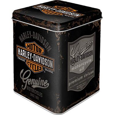 ART Boîte à thé rétro, 100 g, Harley-Davidson – Genuine Logo – Idée cadeau pour motards, Official License Product (OLP), récipient du thé en vrac et des sachets de thé, design vintage ART Boîte à thé rétro, 100 g, Harley-Davidson – Genuine Logo – Idée cadeau pour motards, Official License Product (OLP), récipient du thé en vrac et des sachets de thé, design vintage
