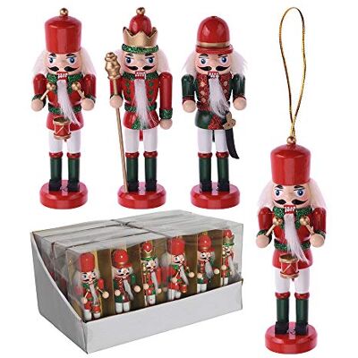 Zarivy Casse-noisette en bois, set de 3 pièces. Chaque figurine de 4 x 3 x 12,5 cm dans des couleurs et des modèles assortis. Idéal pour décorer et donner une touche festive à votre maison. Zarivy Casse-noisette en bois, set de 3 pièces. Chaque figurine de 4 x 3 x 12,5 cm dans des couleurs et des modèles assortis. Idéal pour décorer et donner une touche festive à votre maison.