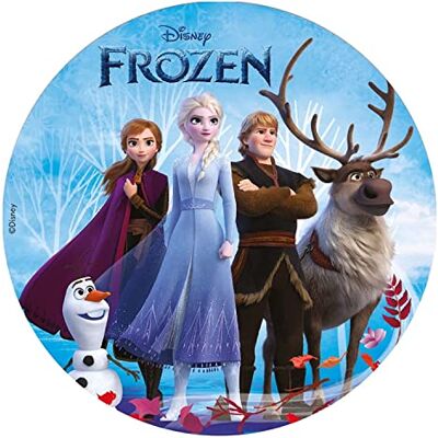 dekora Frozen Papier gaufrette comestible pour décoration de gâteau d'anniversaire (disque de gaufrette 20 cm) dekora Frozen Papier gaufrette comestible pour décoration de gâteau d'anniversaire (disque de gaufrette 20 cm)