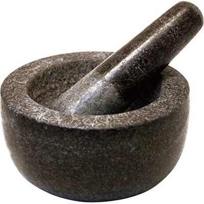 Set de mortier et pilon en granit - Diamètre 13cm - Hauteur 7cm Set de mortier et pilon en granit - Diamètre 13cm - Hauteur 7cm