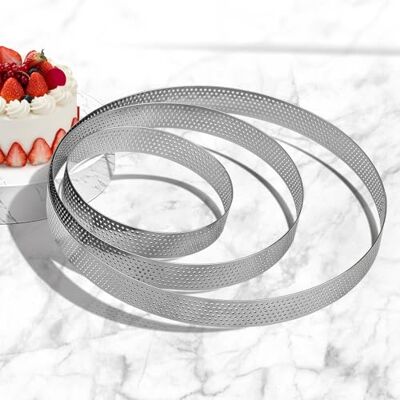 Teokantz 3 Pièces Ø 10/15/20 cm Cercle à Pâtisserie, Cercle à Tarte Perforé en 430 Acier Inoxydable, Moule à Tartes Pâtisseries Gâteaux Pizzas Muffins Teokantz 3 Pièces Ø 10/15/20 cm Cercle à Pâtisserie, Cercle à Tarte Perforé en 430 Acier Inoxydable, Moule à Tartes Pâtisseries Gâteaux Pizzas Muffins