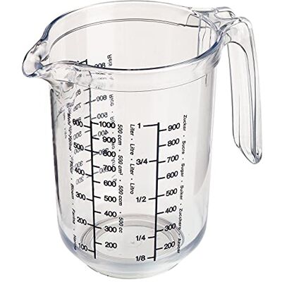 Westmark Gerda Verre doseur 1 l – graduations de mesure pour grammes (pour farine, sucre, riz et semoule), litres et millilitres – Fabriqué en Allemagne – Plastique – 18 x 12,4 x 16,5 cm (transparent) Westmark Gerda Verre doseur 1 l – graduations de mesure pour grammes (pour farine, sucre, riz et semoule), litres et millilitres – Fabriqué en Allemagne – Plastique – 18 x 12,4 x 16,5 cm (transparent)