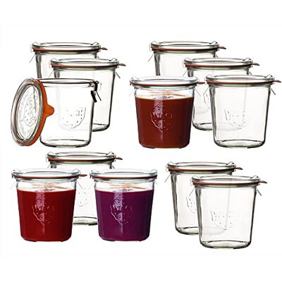 Weck Lot de 12 bocaux arrondis 0,5 l Weck Lot de 12 bocaux arrondis 0,5 l