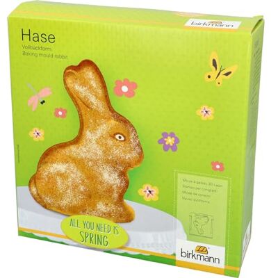 RBV Birkmann Birkmann 212015 Moule à pâtisserie en forme de lapin, pour environ 1000 ml de pâte, aspect 3D, acier au carbone de qualité supérieure, antiadhésif, avec suggestion de recette, résistant aux RBV Birkmann Birkmann 212015 Moule à pâtisserie en forme de lapin, pour environ 1000 ml de pâte, aspect 3D, acier au carbone de qualité supérieure, antiadhésif, avec suggestion de recette, résistant aux