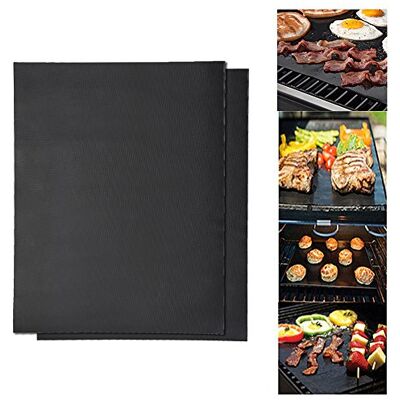 Zerodis Tapis De Barbecue Tapis De Cuisson Pour Barbecue Et Four Résistent À La Chaleur Jusqu'À 300 À 500 Degrés 40 X 33 Cm Feuilles Anti-Adhérent De Bbq Et Feuilles De Cuisson Réutilisable(2Piece) Zerodis Tapis De Barbecue Tapis De Cuisson Pour Barbecue Et Four Résistent À La Chaleur Jusqu'À 300 À 500 Degrés 40 X 33 Cm Feuilles Anti-Adhérent De Bbq Et Feuilles De Cuisson Réutilisable(2Piece)
