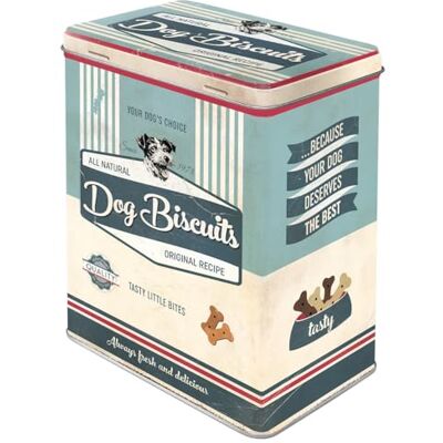 ART Boîte de conservation rétro L, 3 l, Dog Biscuits – Idée cadeau pour propriétaires des chiens, Official License Product (OLP), grande récipient métallique, design vintage ART Boîte de conservation rétro L, 3 l, Dog Biscuits – Idée cadeau pour propriétaires des chiens, Official License Product (OLP), grande récipient métallique, design vintage
