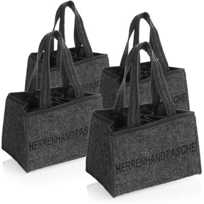 com-four ® 4x Sac à Bouteilles Sac en Feutre avec poignées pour Boissons Porte-gobelet en Feutre pour 6 Bouteilles Support Pliable en 6 pièces pour Bouteilles com-four ® 4x Sac à Bouteilles Sac en Feutre avec poignées pour Boissons Porte-gobelet en Feutre pour 6 Bouteilles Support Pliable en 6 pièces pour Bouteilles
