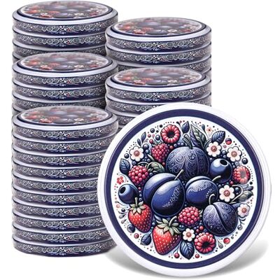 KADAX Couvercles à Vis fi 66 mm Lot de 50 — Métal Twist-Off avec joint hermétique, couvercles de rechange réutilisables pour bocaux et pots en verre KADAX Couvercles à Vis fi 66 mm Lot de 50 — Métal Twist-Off avec joint hermétique, couvercles de rechange réutilisables pour bocaux et pots en verre