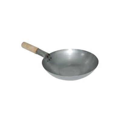 Vogue K296 Wok à fond plat en acier souple, 32,4 cm de diamètre Vogue K296 Wok à fond plat en acier souple, 32,4 cm de diamètre