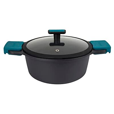 Arcos Série Thera Casserole anti-adhésive 24 cm et 4 L Aluminium moulé Convient à n'importe quelle cuisine Poignées en silicone Système d'économie d'énergie Passe au lave-vaisselle Couleur noir et bleu Arcos Série Thera Casserole anti-adhésive 24 cm et 4 L Aluminium moulé Convient à n'importe quelle cuisine Poignées en silicone Système d'économie d'énergie Passe au lave-vaisselle Couleur noir et bleu