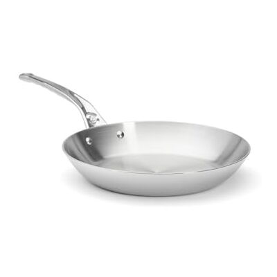 DE BUYER Poêle à frire ronde en inox 5 couches AFFINITY 28 cm Fabriquée en France, Sans PFAS, Montée Rapide en Température, Inox 18/10, Tous Feux + Four, Finition Poli Brillant DE BUYER Poêle à frire ronde en inox 5 couches AFFINITY 28 cm Fabriquée en France, Sans PFAS, Montée Rapide en Température, Inox 18/10, Tous Feux + Four, Finition Poli Brillant