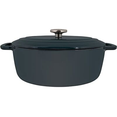 Cosy & Trendy Cocotte ovale en Fonte émaillée " FONTESTIC" 6,3L-Vert Héron-21x24xH12 cm Cosy & Trendy Cocotte ovale en Fonte émaillée " FONTESTIC" 6,3L-Vert Héron-21x24xH12 cm