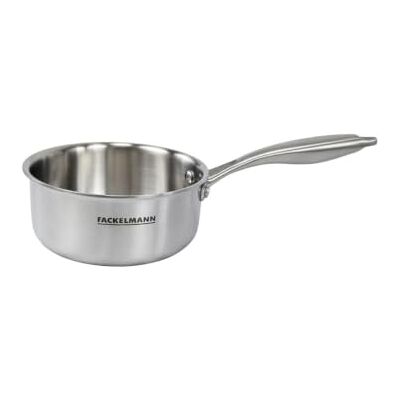 Fackelmann Vita3 Casserole en acier inoxydable triply avec triple fond diffuseur, sans antiadhésif, sans PFA, convient pour induction, gaz, vitro et four, étanchéité parfaite, lave-vaisselle 16 cm Fackelmann Vita3 Casserole en acier inoxydable triply avec triple fond diffuseur, sans antiadhésif, sans PFA, convient pour induction, gaz, vitro et four, étanchéité parfaite, lave-vaisselle 16 cm