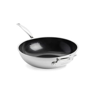 GreenPan PRIER ESH wok 30 cm 4,7 L acier inoxydable, revêtement antiadhésif en céramique, sans PFAS, compatible induction, compatible four jusqu’à 220 °C, compatible lave-vaisselle GreenPan PRIER ESH wok 30 cm 4,7 L acier inoxydable, revêtement antiadhésif en céramique, sans PFAS, compatible induction, compatible four jusqu’à 220 °C, compatible lave-vaisselle