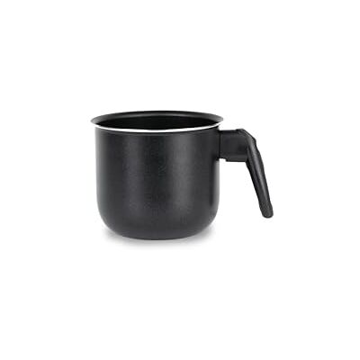 Zanetti , Bouilloire en aluminium, ligne Jumbo, Casserole à lait diamètre 12 cm, poignée ergonomique, couleur noire, fabriquée en Italie Zanetti , Bouilloire en aluminium, ligne Jumbo, Casserole à lait diamètre 12 cm, poignée ergonomique, couleur noire, fabriquée en Italie
