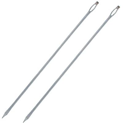 Westmark 126822E3 Lot de 2 aiguilles droites à gros œillet en acier inoxydable Argenté Longueur 18 cm Westmark 126822E3 Lot de 2 aiguilles droites à gros œillet en acier inoxydable Argenté Longueur 18 cm