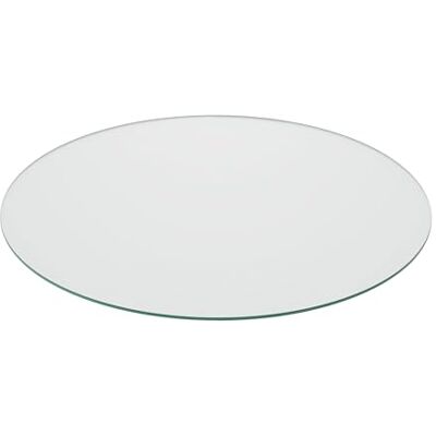 Relaxdays Plaque en verre de sécurité trempé, pour table et cheminée, ronde, Ø 90 cm, 8 mm d'épaisseur, transparente Relaxdays Plaque en verre de sécurité trempé, pour table et cheminée, ronde, Ø 90 cm, 8 mm d'épaisseur, transparente