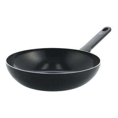 GreenChef Tones Poêle wok anti-adhésive en céramique compatible avec plaques à induction, sans PFAS et passe au lave-vaisselle et au four Noir 28 cm GreenChef Tones Poêle wok anti-adhésive en céramique compatible avec plaques à induction, sans PFAS et passe au lave-vaisselle et au four Noir 28 cm