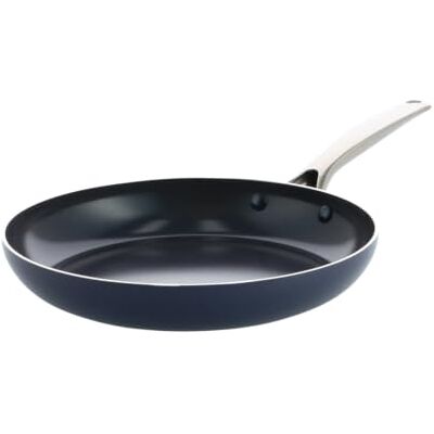 Blue Diamond bleu Diamond Cookware structure renforcée de diamants revêtement antiadhésif céramique, 28 cm poêle à frire, sans PFAS, induction, compatible lave-vaisselle, résiste au four, bleu Blue Diamond bleu Diamond Cookware structure renforcée de diamants revêtement antiadhésif céramique, 28 cm poêle à frire, sans PFAS, induction, compatible lave-vaisselle, résiste au four, bleu