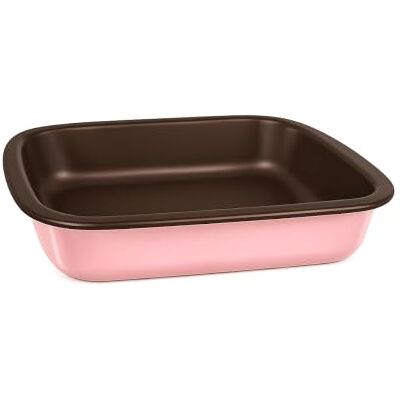 Cuisinox , Plat à crumble 25 x 19 cm en aluminium, Dolce, Rose Aluminium recyclé et recyclable avec revêtement antiadhésif, Revêtement antiadhésif, Rose Hibiscus et chocolat Cuisinox , Plat à crumble 25 x 19 cm en aluminium, Dolce, Rose Aluminium recyclé et recyclable avec revêtement antiadhésif, Revêtement antiadhésif, Rose Hibiscus et chocolat