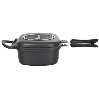 MasterPRO FOODIES COLLECTION Poêle à frire double 30 x 24 x 12 cm en fonte d'aluminium – Revêtement anti-adhésif Pfluon – Poignée en silicone – Design minimaliste MasterPRO FOODIES COLLECTION Poêle à frire double 30 x 24 x 12 cm en fonte d'aluminium – Revêtement anti-adhésif Pfluon – Poignée en silicone – Design minimaliste