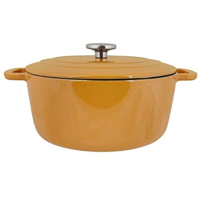 Cosy & Trendy Cocotte en Fonte émaillée " FONTESTIC" 6,15L-Amber Gold-D28XH13CM Cosy & Trendy Cocotte en Fonte émaillée " FONTESTIC" 6,15L-Amber Gold-D28XH13CM