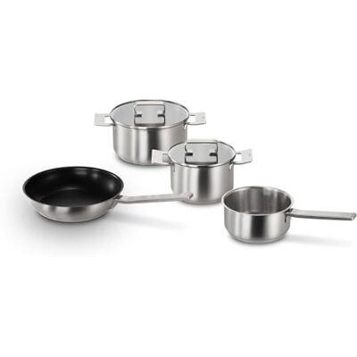 Bosch HEZ9SE040 Lot de 4 ustensiles de cuisson 3 casseroles 1 poêle pour plaques électriques et plaques à induction Fabriqué en Allemagne Bosch HEZ9SE040 Lot de 4 ustensiles de cuisson 3 casseroles 1 poêle pour plaques électriques et plaques à induction Fabriqué en Allemagne