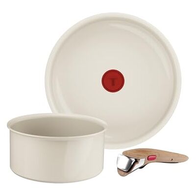 Rowenta Tefal (Re) flect Batterie de cuisine avec poignée amovible 3 pièces Poêle céramique antiadhésif Système Ingenio breveté Empilable pour gain de place Compatible four et réfrigérateur Rowenta Tefal (Re) flect Batterie de cuisine avec poignée amovible 3 pièces Poêle céramique antiadhésif Système Ingenio breveté Empilable pour gain de place Compatible four et réfrigérateur