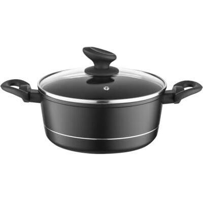 Florina Faitout Aluminium (2,1 l) I Diamètre de 20 cm I Marmite avec Couvercle en Verre DELUX I Casserole avec Fond à Induction I Faitout pour Induction, Marmite tous Feux I Revêtement Antiadhésif Florina Faitout Aluminium (2,1 l) I Diamètre de 20 cm I Marmite avec Couvercle en Verre DELUX I Casserole avec Fond à Induction I Faitout pour Induction, Marmite tous Feux I Revêtement Antiadhésif