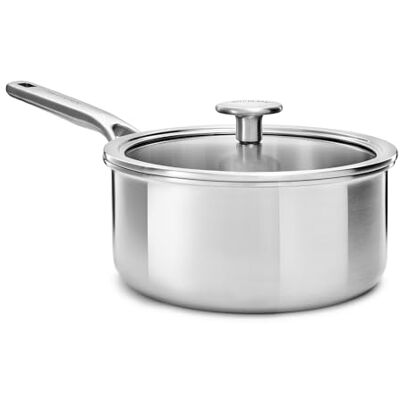 KitchenAid Multi-Ply Stainless Steel 3ply 20cm Saucepan with Lid KitchenAid Multi-Ply Stainless Steel 3ply 20cm Saucepan with Lid