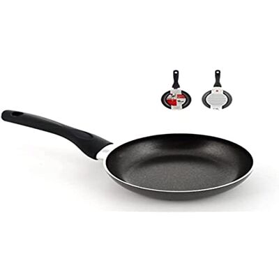 Home Maitre Poêle avec revêtement Anti-adhésif, 16 cm, Anthracite/Noir Home Maitre Poêle avec revêtement Anti-adhésif, 16 cm, Anthracite/Noir