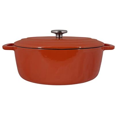 Cosy & Trendy Cocotte ovale en Fonte émaillée " FONTESTIC" 6,3L-Rouille-31x24xH12 cm Cosy & Trendy Cocotte ovale en Fonte émaillée " FONTESTIC" 6,3L-Rouille-31x24xH12 cm