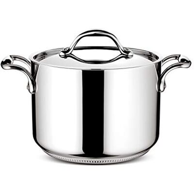Lagostina ACCADEMIA LAGOFUSION Marmite inox 24cm (6,7 L) + couvercle Tous feux dont induction Poignée rivetée robuste Italie Garantie 25 ans 011116020524 Lagostina ACCADEMIA LAGOFUSION Marmite inox 24cm (6,7 L) + couvercle Tous feux dont induction Poignée rivetée robuste Italie Garantie 25 ans 011116020524