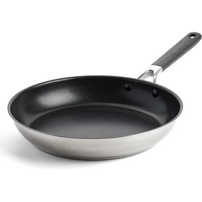 KitchenAid Classic Poêle à frire inox 28 cm Acier inoxydable avec revêtement céramique antiadhésif sans PFAS Poêle induction et tout feux Passe au four jusqu'à 160 °C et lave-vaisselle KitchenAid Classic Poêle à frire inox 28 cm Acier inoxydable avec revêtement céramique antiadhésif sans PFAS Poêle induction et tout feux Passe au four jusqu'à 160 °C et lave-vaisselle