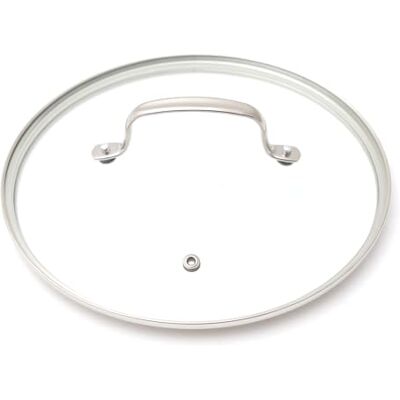 Nuwave Couvercle en verre trempé ventilé pour marmite, passe au four jusqu'à 350 °C, passe au lave-vaisselle, incassable, facile à nettoyer, poignée et bord en acier inoxydable Nuwave Couvercle en verre trempé ventilé pour marmite, passe au four jusqu'à 350 °C, passe au lave-vaisselle, incassable, facile à nettoyer, poignée et bord en acier inoxydable