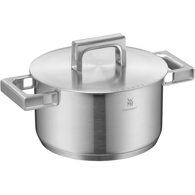 WMF Ultimate Cool Grande casserole 20 cm avec couvercle en acier inoxydable, casserole à induction 3,4 l, acier inoxydable Cromargan mat, poignées réduisant la chaleur, casserole à induction avec WMF Ultimate Cool Grande casserole 20 cm avec couvercle en acier inoxydable, casserole à induction 3,4 l, acier inoxydable Cromargan mat, poignées réduisant la chaleur, casserole à induction avec
