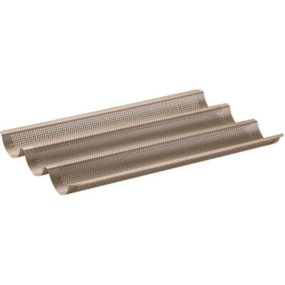 Zenker Lot de 3 plaques de cuisson perforées pour baguettes croustillantes Revêtement antiadhésif pour éviter le collage Résistant à la chaleur jusqu'à +230 °C 38,5 x 25 x 3 cm Zenker Lot de 3 plaques de cuisson perforées pour baguettes croustillantes Revêtement antiadhésif pour éviter le collage Résistant à la chaleur jusqu'à +230 °C 38,5 x 25 x 3 cm