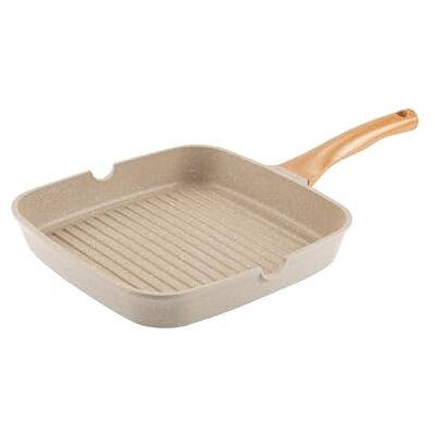 Florina Poêle Grill en Aluminium (28 cm) I Revêtement Antiadhésif Céramique I Poignée Soft Ergonomique I Poêle Adaptée pour les Plaques à Induction, à Gaz et Électriques Florina Poêle Grill en Aluminium (28 cm) I Revêtement Antiadhésif Céramique I Poignée Soft Ergonomique I Poêle Adaptée pour les Plaques à Induction, à Gaz et Électriques