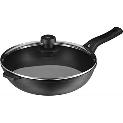 WMF Permadur Premium Wok 30 cm induction Couvercle en verre avec ouverture vapeur Revêtement en aluminium WMF Permadur Premium Wok 30 cm induction Couvercle en verre avec ouverture vapeur Revêtement en aluminium