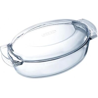 Pyrex Cocotte ovale en verre Blanc (Ecru) 5,8 l Pyrex Cocotte ovale en verre Blanc (Ecru) 5,8 l