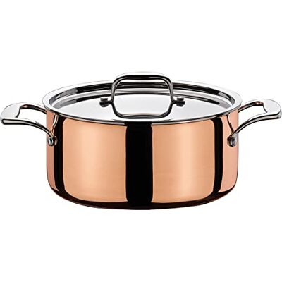Spring Culinox Cocotte avec couvercle Ø : 16 cm, hauteur : 7,5 cm 1,4 l Couche extérieure en cuivre de 0,5 mm Casserole en acier inoxydable Convient pour tous les types de plaques de cuisson Spring Culinox Cocotte avec couvercle Ø : 16 cm, hauteur : 7,5 cm 1,4 l Couche extérieure en cuivre de 0,5 mm Casserole en acier inoxydable Convient pour tous les types de plaques de cuisson