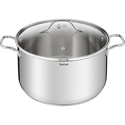 Tefal Intuition XL Grande marmite inox 30 cm / 10 L, Induction, Garantie 5 ans, Acier inoxydable 18/10 première qualité, Taille XL, Poignées robustes, Couvercle verre B8646904 Tefal Intuition XL Grande marmite inox 30 cm / 10 L, Induction, Garantie 5 ans, Acier inoxydable 18/10 première qualité, Taille XL, Poignées robustes, Couvercle verre B8646904