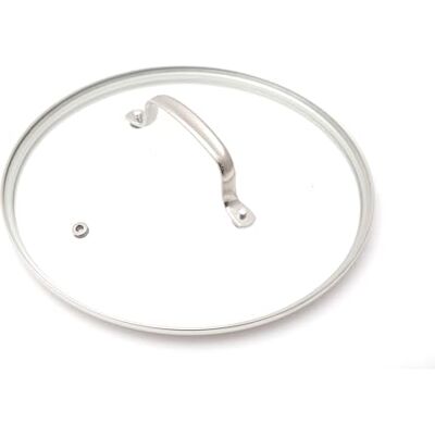 Nuwave 3QT Couvercle en verre trempé ventilé pour casserole, passe au four jusqu'à 350 °C, passe au lave-vaisselle, incassable, facile à nettoyer, poignée et bord en acier inoxydable, verre Klar Nuwave 3QT Couvercle en verre trempé ventilé pour casserole, passe au four jusqu'à 350 °C, passe au lave-vaisselle, incassable, facile à nettoyer, poignée et bord en acier inoxydable, verre Klar