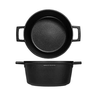 H&H Alessandro Borghese Essential Casserole en aluminium moulé sous pression avec revêtement anti-adhésif Shot Blasting Technology, convient également pour la cuisson sur plaque à induction 24 cm H&H Alessandro Borghese Essential Casserole en aluminium moulé sous pression avec revêtement anti-adhésif Shot Blasting Technology, convient également pour la cuisson sur plaque à induction 24 cm