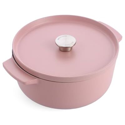 KitchenAid Cast Iron Cocotte en Fonte Émaillée avec Couvercle, Ø 26cm, Ronde, 5,2L, 6kg, Haute Qualité & Durable, Saisir, Frire,Sans PFAS, Induction, Poignée Ergonomique, Au four à 260°C,Rose Séchée KitchenAid Cast Iron Cocotte en Fonte Émaillée avec Couvercle, Ø 26cm, Ronde, 5,2L, 6kg, Haute Qualité & Durable, Saisir, Frire,Sans PFAS, Induction, Poignée Ergonomique, Au four à 260°C,Rose Séchée